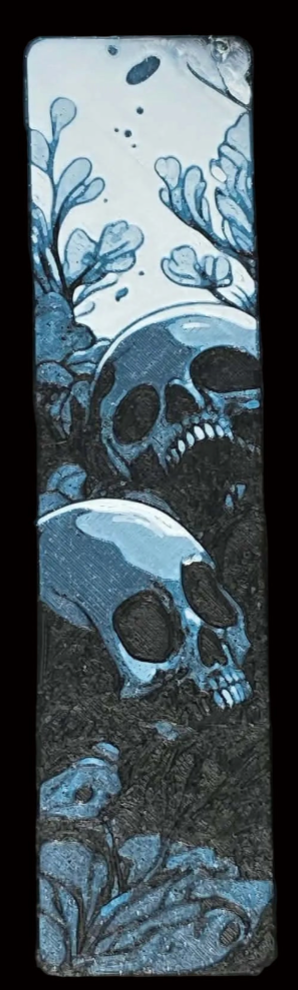 Sparkle Teal Skulls